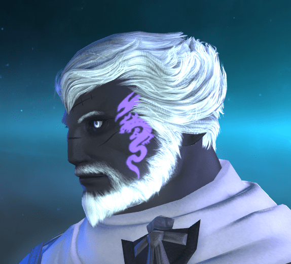 With the bandages removed, I was free to add some sort of purple dragon to his face, making Sisqo very proud